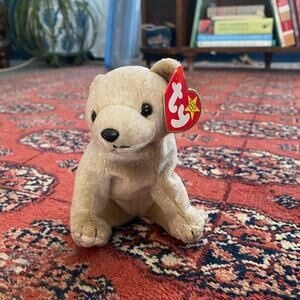 TY Beanie Baby Almond Plush Small 6-1/2" Teddy Bear